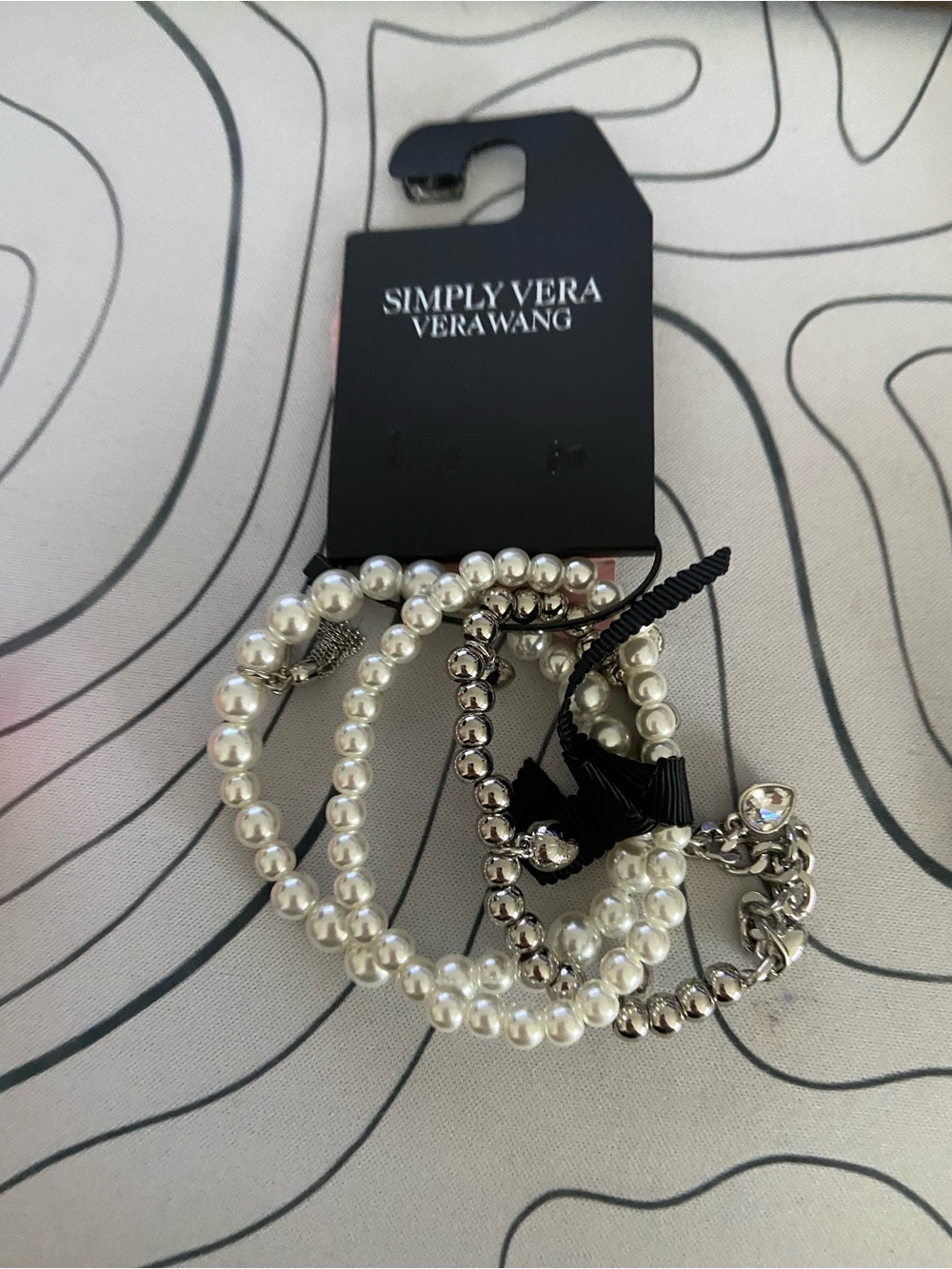 Simply Vera Vera Wang Pearl and Silver Multi-Strand Bracelet Set